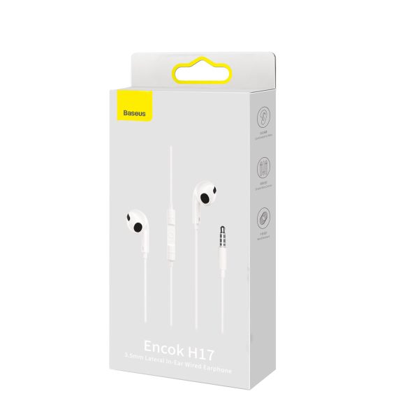 Encok H17 vadu austiņas 3,5 mm baltā minijack