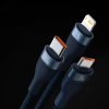 Flash Series II USB-C USB-C iphone zibens microUSB 100W 1,2m zilā krāsā