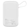 QPOW PowerBank 1000MAH Build -In USB tipa C 22.5W Ātrais uzlādes baltais kabelis
