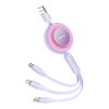 Crooked Cable 3in1 USB microUSB + iPhone zibens + USB-C 66W 1