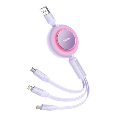 Crooked Cable 3in1 USB microUSB + iPhone zibens + USB-C 66W 1