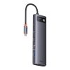 Daudzfunkcionālais centrs 12in1 USB-C HDMI DP USB-C minijack 3,5mm RJ45 SD