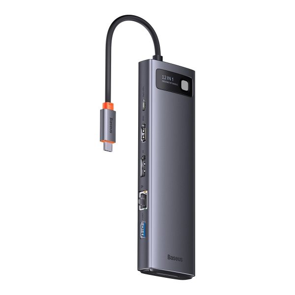 Daudzfunkcionālais centrs 12in1 USB-C HDMI DP USB-C minijack 3,5mm RJ45 SD
