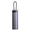 Daudzfunkcionālais centrs 12in1 USB-C HDMI DP USB-C minijack 3,5mm RJ45 SD