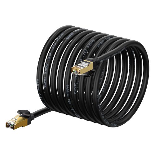 Ātrums septiņi ātri RJ45 CAT 7 10Gbps 15m melns tīkla kabelis