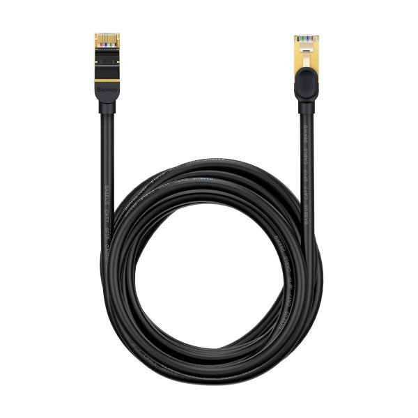 Ātrums septiņi ātri RJ45 CAT 7 10Gbps 15m melns tīkla kabelis