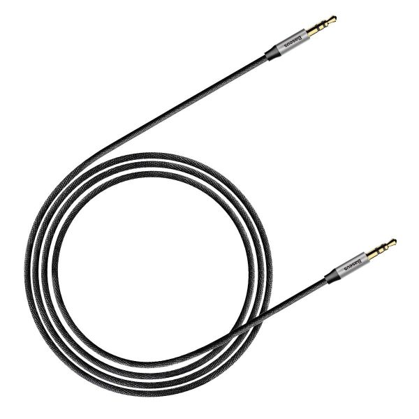 Yiven M30 kabeļa audio kabeļa stereo aux 3,5 mm vīriešu mini ligzda 1m sudraba-melns