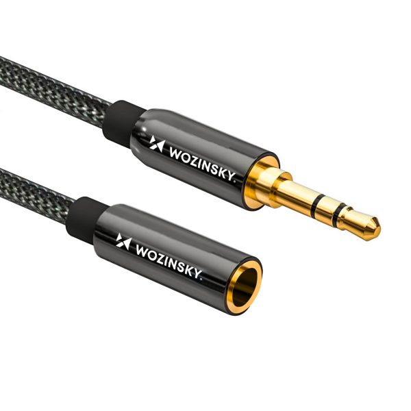 Mini Jack Women's Extensioner Aux 3M melnais pagarinājums