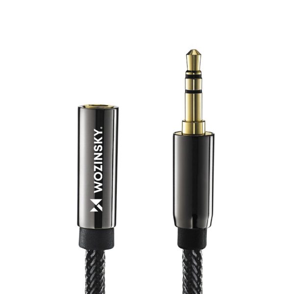 Mini Jack Women's Extensioner Aux 3M melnais pagarinājums