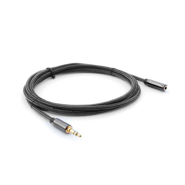 Mini Jack Women's Extensioner Aux 3M melnais pagarinājums