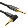 Aux aux vīriešu leņķa raktuves kabeļa mini ligzda 3 m melns