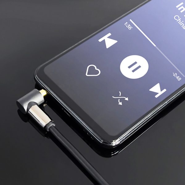 Aux aux vīriešu leņķa raktuves kabeļa mini ligzda 3 m melns