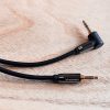 Aux aux vīriešu miej-jack kabeļa mini ligzda 2m melns