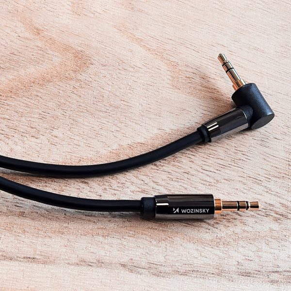 Aux aux vīriešu miej-jack kabeļa mini ligzda 2m melns