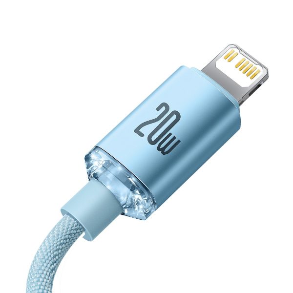 Kabelis USB-C kabelis iPhone Lightning ātra uzlāde 20W 1,2m zilā krāsā