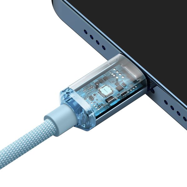 Kabelis USB-C kabelis iPhone Lightning ātra uzlāde 20W 1,2m zilā krāsā