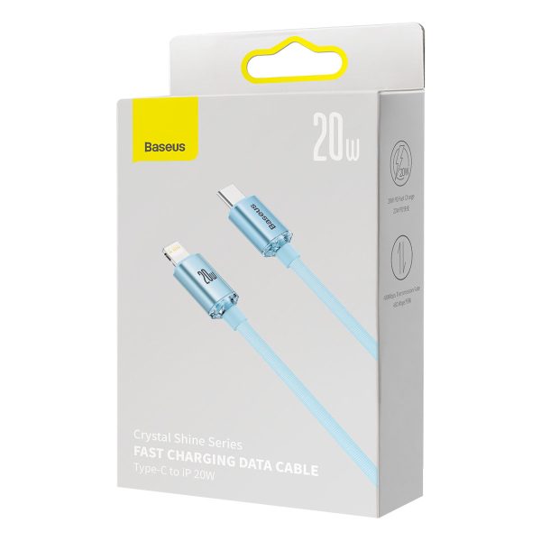 Kabelis USB-C kabelis iPhone Lightning ātra uzlāde 20W 1,2m zilā krāsā