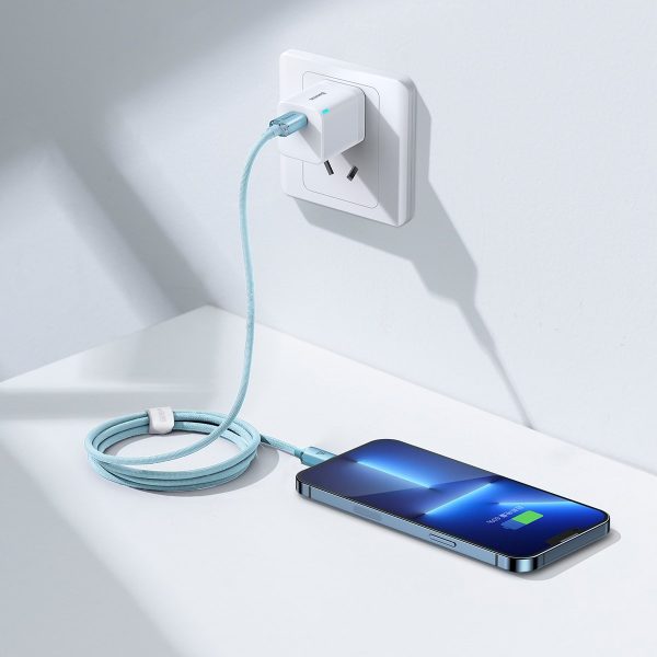 Kabelis USB-C kabelis iPhone Lightning ātra uzlāde 20W 1,2m zilā krāsā