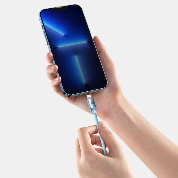 Kabelis USB-C kabelis iPhone Lightning ātra uzlāde 20W 1,2m zilā krāsā