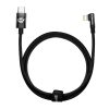 Leņķa kabeļa barošanas piegādes kabelis ar USB-C sānu spraudni iPhone Lightning 1m 20 W Black Leņķa kabeļa barošanas piegādes kabelis ar USB-C sānu spraudni iPhone Lightning 1m 20 W Black