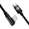 1018524-2-katowy-kabel-przewod-power-delivery-z-bo-baseus-hurtownia-sklep Leņķa kabeļa barošanas piegādes kabelis ar USB-C sānu spraudni iPhone Lightning 1m 20 W Black