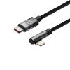 1018524-3-katowy-kabel-przewod-power-delivery-z-bo-baseus-hurtownia-sklep Leņķa kabeļa barošanas piegādes kabelis ar USB-C sānu spraudni iPhone Lightning 1m 20 W Black