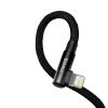 1018524-4-katowy-kabel-przewod-power-delivery-z-bo-baseus-hurtownia-sklep Leņķa kabeļa barošanas piegādes kabelis ar USB-C sānu spraudni iPhone Lightning 1m 20 W Black