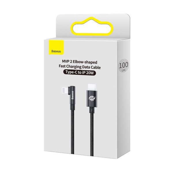 1018524-5-katowy-kabel-przewod-power-delivery-z-bo-baseus-hurtownia-sklep Leņķa kabeļa barošanas piegādes kabelis ar USB-C sānu spraudni iPhone Lightning 1m 20 W Black