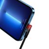 Leņķa kabeļa barošanas piegādes kabelis ar USB-C sānu spraudni iPhone Lightning 1M 20 W Red Red
