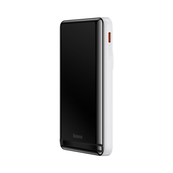 PowerBank ar bezvadu uzlādes magSafe 1000mAh 20W USB-C 0,5 m baltais kabelis