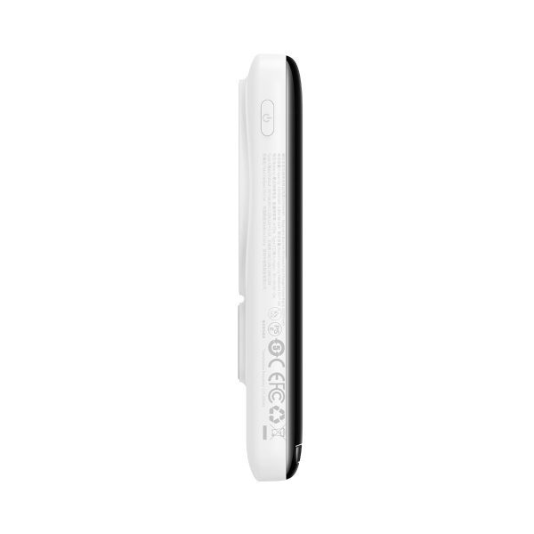 PowerBank ar bezvadu uzlādes magSafe 1000mAh 20W USB-C 0,5 m baltais kabelis