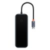 AMEJOY HUB 4-POPT USB-C 3XUSB 3.0 tumši pelēks