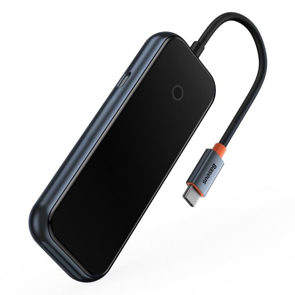 AMEJOY HUB 4-POPT USB-C 3XUSB 3.0 tumši pelēks