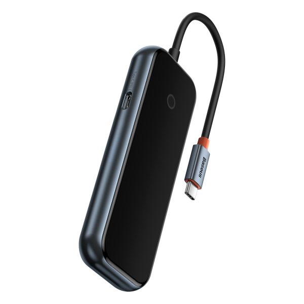 AMEJOY HUB 4-POPT USB-C 3XUSB 3.0 tumši pelēks