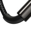 Volframa zelta kabelis USB-USB-C 480MB-S 100W 1M melns kabelis