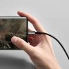 Volframa zelta kabelis USB-USB-C 480MB-S 100W 1M melns kabelis