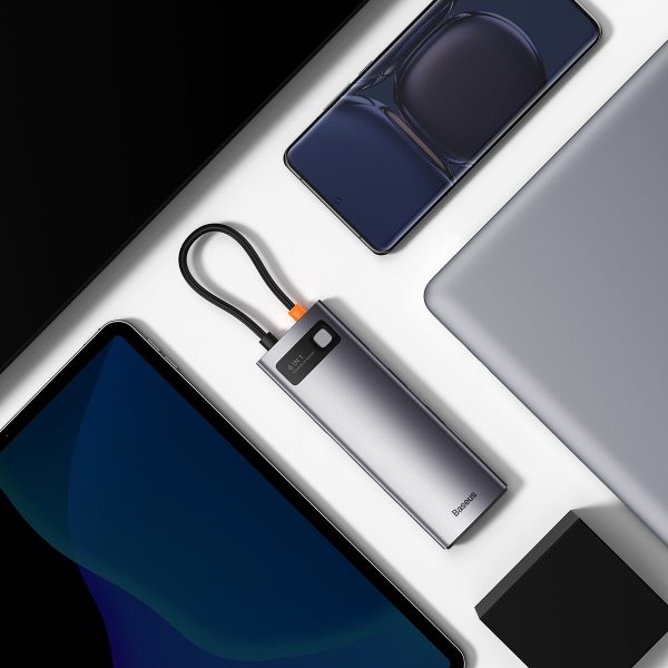 Baday Hub 6in1 USB-C 3xUSB HDMI RJ45 PD GREY