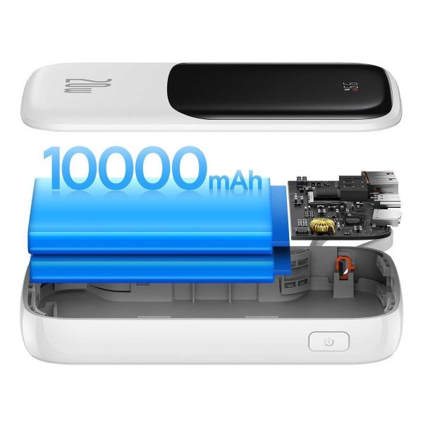 PowerBank ar ātru uzlādi 1000mAh 20W QC-PD-SCP-FCP kabelis iphone zibens balts