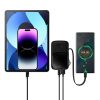 PowerBank ar ātru uzlādi 1000mAh 22,5W QC-PD-SCP-FCP USB-C kabelis melns