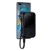 PowerBank ar ātru uzlādi 1000mAh 22,5W QC-PD-SCP-FCP USB-C kabelis melns