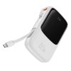 PowerBank ar ātru uzlādi 1000mAh 22,5W QC-PD-SCP-FCP USB-C kabeļa baltais