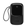 PowerBank ar ātru uzlādi 20000mAh 20W QC-PD-SCP-FCP kabeļa iPhone Lightning Black