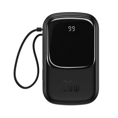 PowerBank ar ātru uzlādi 20000mAh 20W QC-PD-SCP-FCP kabeļa iPhone Lightning Black