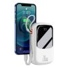 PowerBank ar ātru uzlādi 20 000 mAh 20W QC-PD-SCP-FCP kabeļa iPhone Lightning White White