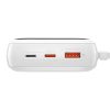 PowerBank ar ātru uzlādi 20 000 mAh 20W QC-PD-SCP-FCP kabeļa iPhone Lightning White White