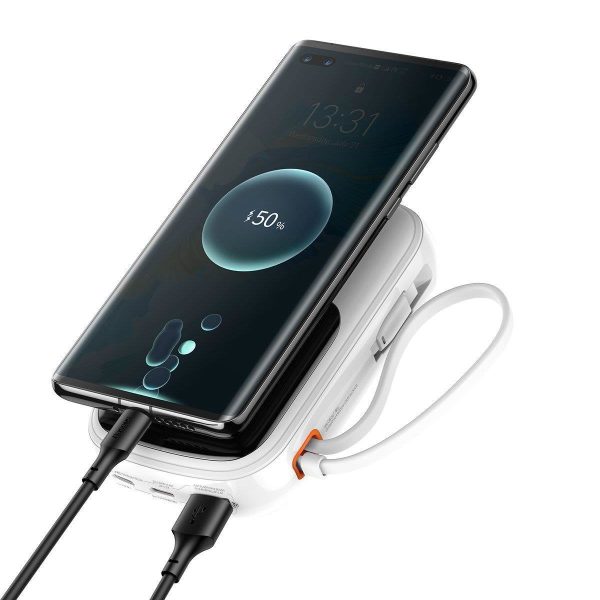 5W QC-PD-SCP-FCP USB-C kabeļa baltais