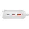 PowerBank ar ātru uzlādi 20 000 mAh 22,5W QC-PD-SCP-FCP USB-C kabeļa baltais