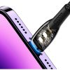 Glimer Series USB-A iPhone Lightning 480MB-S 2,4A 2m melns