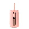 PowerBank 1000mah krāsainas sērijas 22.5W ar USB-C kabeļiem un iPhone zibens rozā