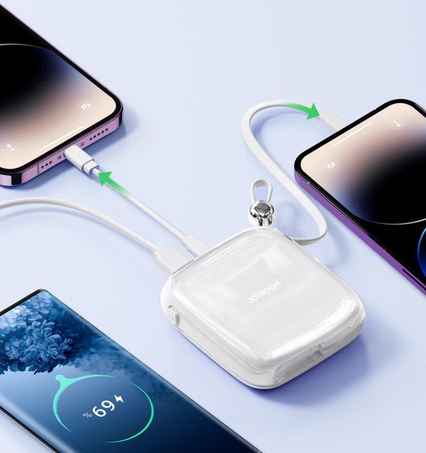 PowerBank 1000mah želejas sērija 22.5W iPhone Lightning White White